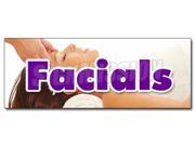 24 FACIALS DECAL sticker spa beauty shop massage manicure pedicure