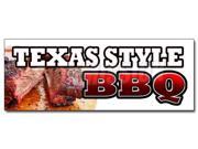 24 TEXAS STYLE BBQ DECAL sticker beef brisket ribs pork bar b que open