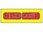 72 CHECKS CASHED BANNER SIGN cashing cash advance signs
