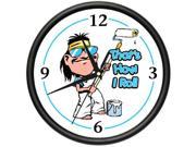 PAINTER Wall Clock paint painters roller tape gift