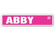 ABBY Street Sign name kids childrens room door bedroom girls boys gift