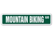 MOUNTAIN BIKING Street Sign biker bike bicycle rider
