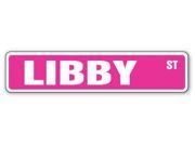 LIBBY Street Sign name kid child boy girl room bedroom gift