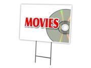 MOVIES 18 x24 Yard Sign Stake outdoor plastic coroplast window