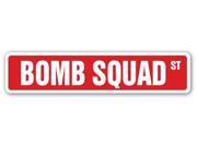 BOMB SQUAD Street Sign rescue rap disposal army military SWAT