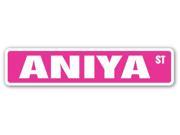 ANIYA Street Sign name kids childrens room door bedroom girls boys gift