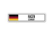HAGEN GERMANY Street Sign German flag city country road wall gift