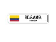 BUCARAMANGA COLOMBIA Street Sign Colombian flag city country road wall gift