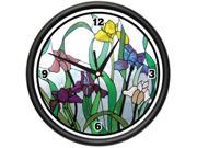 STAINED GLASS Wall Clock home kitchen bathroom decor