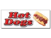 48 HOT DOG DECAL sticker hot dogs cart