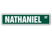 NATHANIEL Street Sign name kid child boy girl room bedroom gift