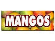 12 MANGOS DECAL sticker tropical fruit stand farm produce farm market juice