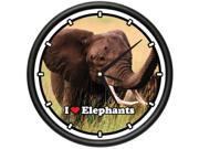 ELEPHANT Wall Clock elephants animal zoo african gift