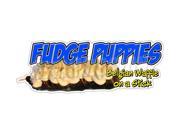 FUDGE PUPPIES Concession Decal belgiam waffle food sign