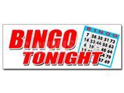 36 BINGO TONIGHT DECAL sticker public welcome free cards cash play win