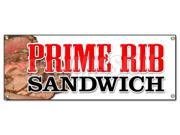 PRIME RIB SANDWICH BANNER SIGN usda roasted roast beef french dip