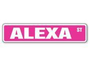ALEXA Street Sign name kid child boy girl room bedroom gift