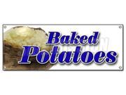 BAKED POTATOES BANNER SIGN signs stand concession new
