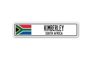 KIMBERLEY SOUTH AFRICA Street Sign South African flag city country road gift