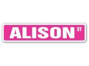 ALISON Street Sign name kids childrens room door bedroom girls boys gift