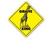 GIRAFFE CROSSING Sign xing lover zoo animal gift