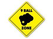 9 BALL ZONE Sign billiards novelty pool hall 9ball