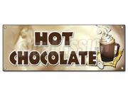 HOT CHOCOLATE BANNER SIGN cocoa flavor maker signs new