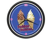 SOFT SERVE Wall Clock ice cream cone shop parlor decor