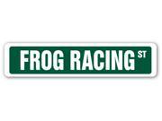 FROG RACING Street Sign race racer competition jumping jump ribbet lover gift