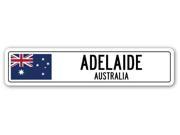 ADELAIDE AUSTRALIA Street Sign Australian flag city country road wall gift