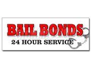 36 BAIL BONDS DECAL sticker bondsman 24 service