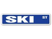 SKI Street Sign snow watersports skis goggle sport gift