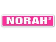 NORAH Street Sign name kids childrens room door bedroom girls boys gift
