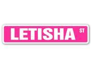 LETISHA Street Sign name kids childrens room door bedroom girls boys gift