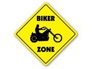 BIKER ZONE Sign xing signs motorcycle parts bikers