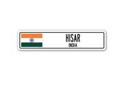 HISAR INDIA Street Sign Indian flag city country road wall gift
