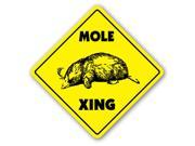 MOLE CROSSING Sign xing gift novelty blindness pet cage golf course kill