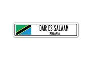 DAR ES SALAAM TANZANIA Street Sign Tanzanian flag city country road gift