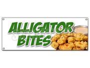 ALLIGATOR BITES BANNER SIGN gator florida fried snack fresh delicious