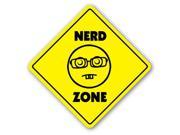 NERD ZONE Sign novelty signs dork geek math wiz gift