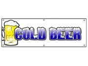 72 COLD BEER BANNER SIGN ice drink cart stand signs