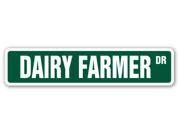 DAIRY FARMER Street Sign cow milk cheese silo hay calves goats cows farm gift