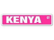 KENYA Street Sign name kids childrens room door bedroom girls boys gift