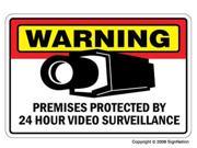 SECURITY SURVEILLANCE SIGNS Sign burglar video warning