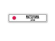 MATSUYAMA JAPAN Street Sign Japanese flag city country road wall gift