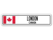 LONDON CANADA Street Sign Canadian flag city country road wall gift