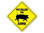 POT BELLIED PIG CROSSING Sign novelty gift pig farm