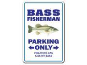 BASS FISHERMAN Sign bass fishing fisher fish gift