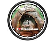 ORANGUTAN Wall Clock zoo monkey decor art chimp gift