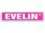 EVELIN Street Sign name kids childrens room door bedroom girls boys gift